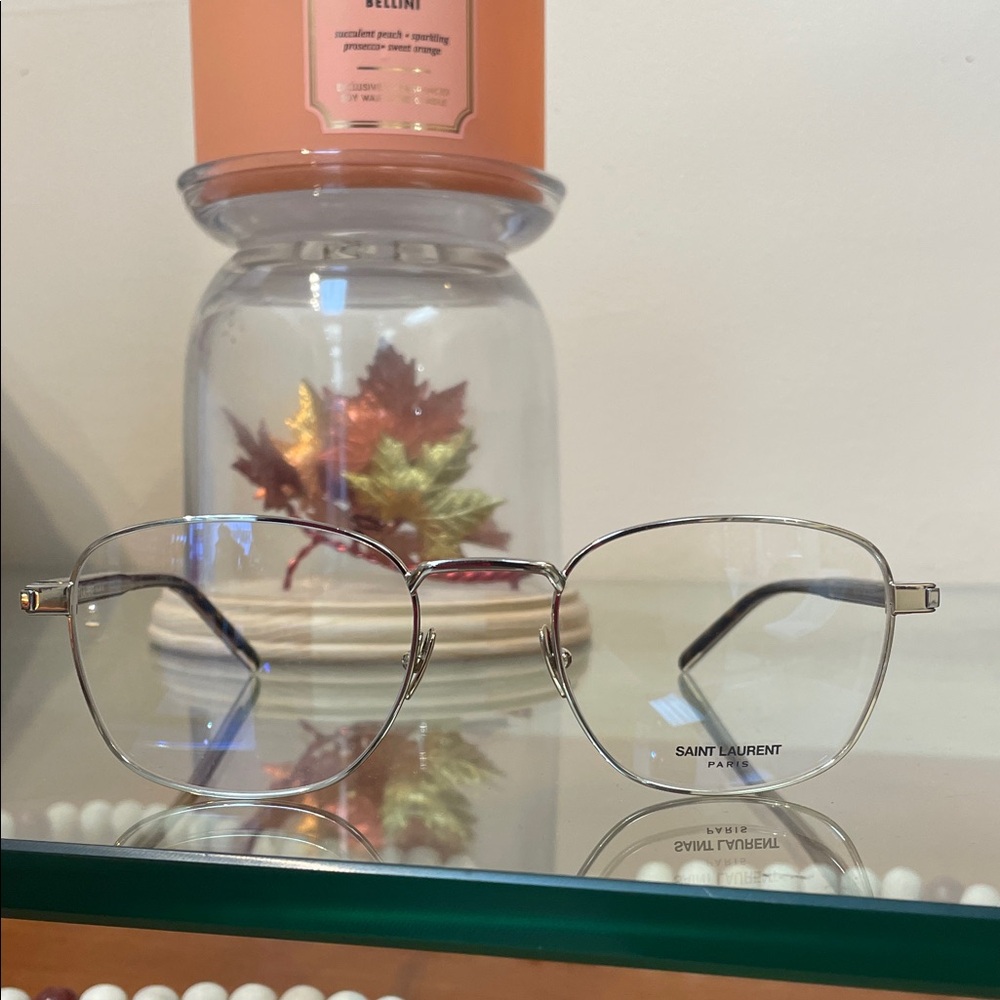 Saint Laurent Silver Frame Glasses